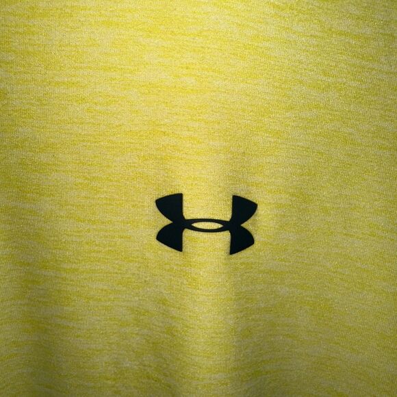 Under Armour Mens Active Top sz 2XL Yellow Loose Fit Polo Breathable Stretch - Picture 6 of 7